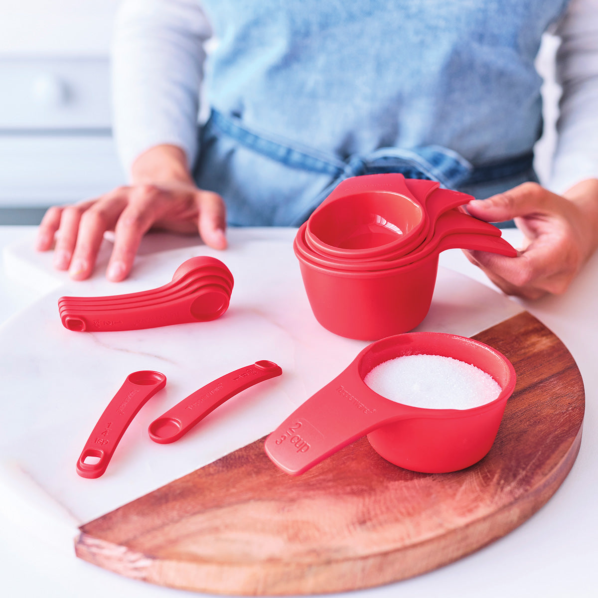 Tupperware? Measuring Mates Set | 6 Measuring Spoons. 6 Measuring Cups - Image 4