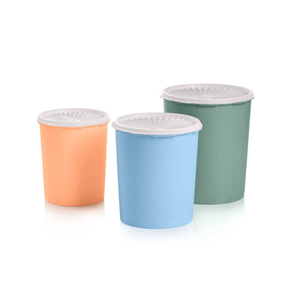 Classic Decorator Canister Set of 3 (Early Roots. Ice Cube. Juicy Peach)