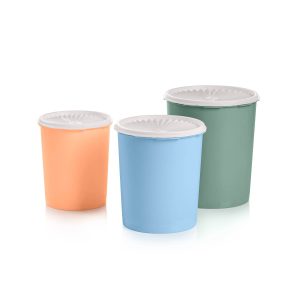 Classic Decorator Canister Set of 3 (Early Roots. Ice Cube. Juicy Peach)