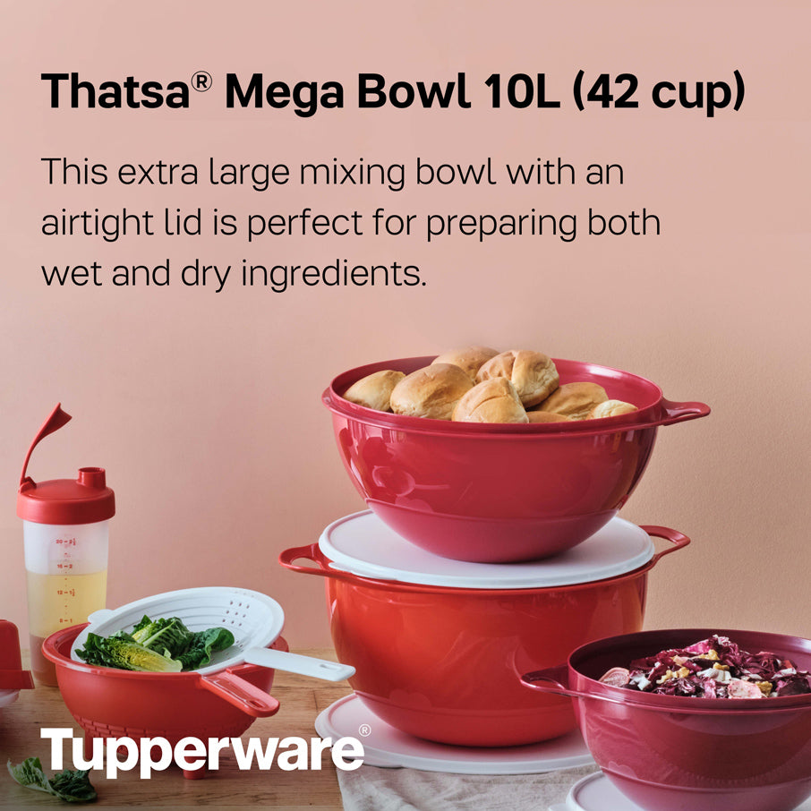 Tupperware Thatsa? Mega Bowl | Airtight. Leakproof. Mixing Bowl. 42-cups / 10 L - Image 3